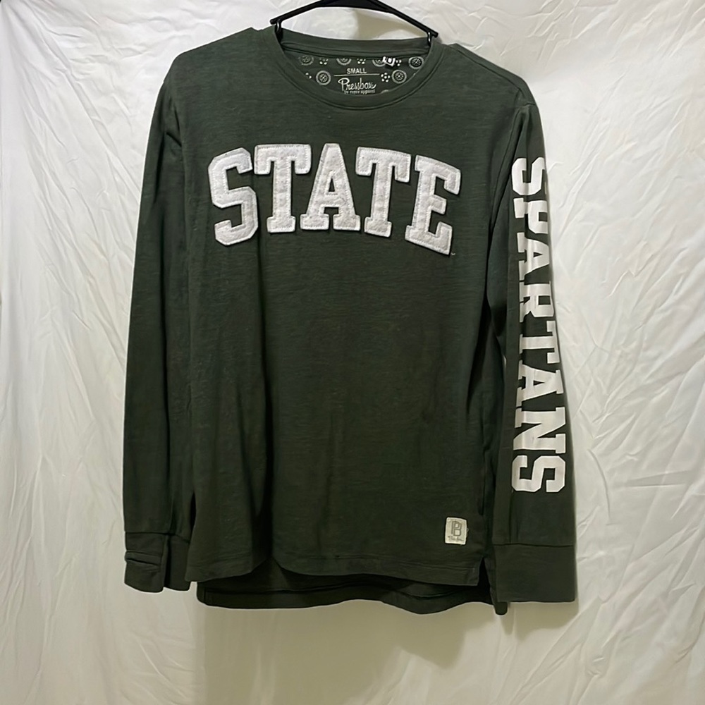 Forest green, small, state long sleeve